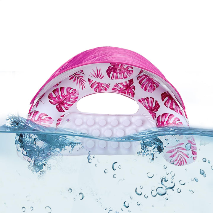 Wasserschwimmer Für Erwachsene | Aufblasbare Schwimmliege,Bequeme Schwimminsel Mit Sonnenschutz Und