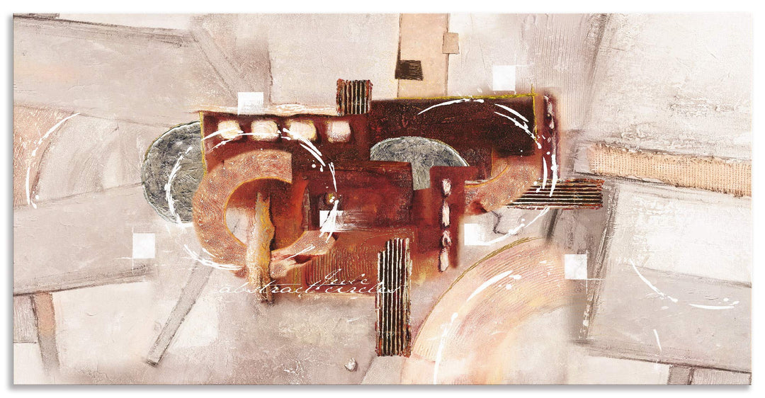 ARTland Wandbild Alu Verbundplatte für Innen &amp; Outdoor Bild 60x30 cm Gemälde Abstrakte Kunst Modern