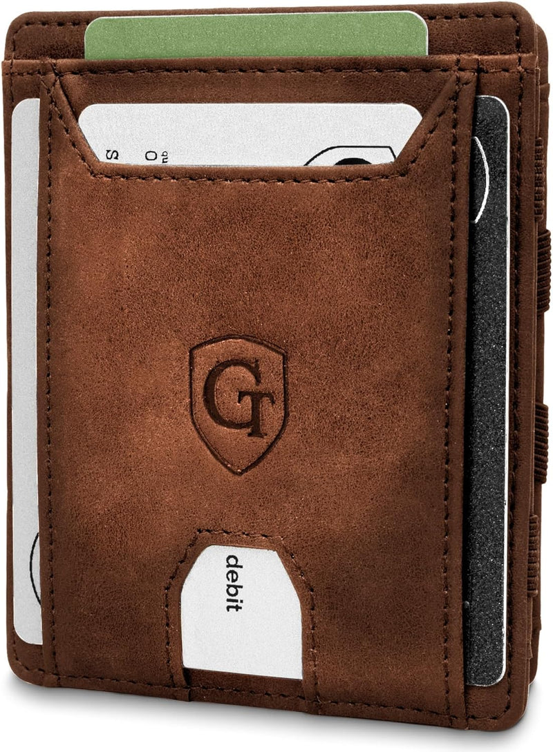 GenTo - Geldbörse mit/ohne Münzfach - TÜV geprüfter RFID NFC Schutz - Magic Wallet - Inklusive Gesch