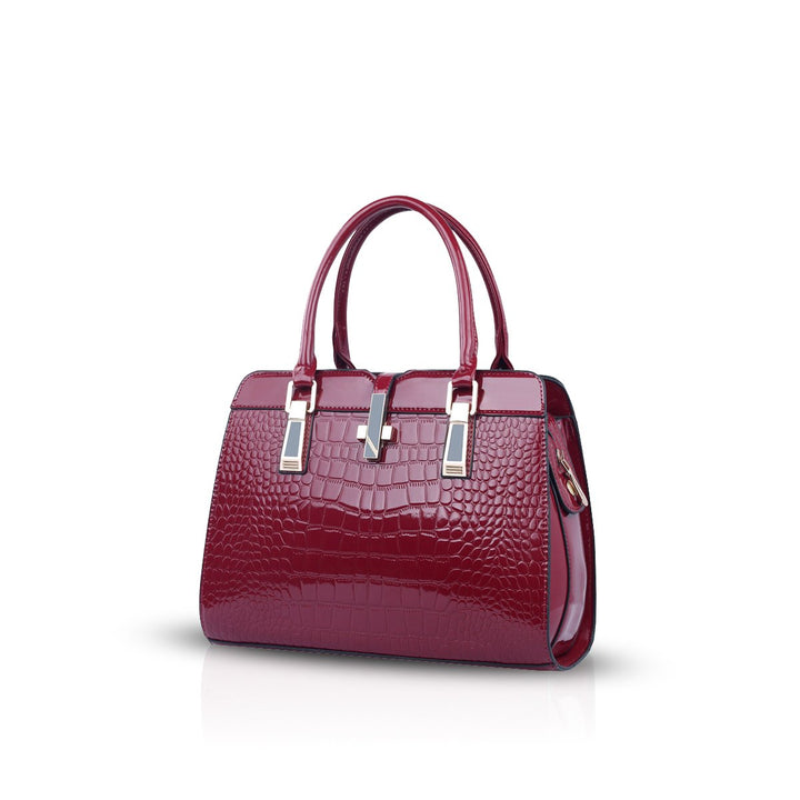 Nicole&Doris Damen Handtaschen Neue Umhängetasche Lackleder Shell Schultertasche Henkeltaschen Tasch