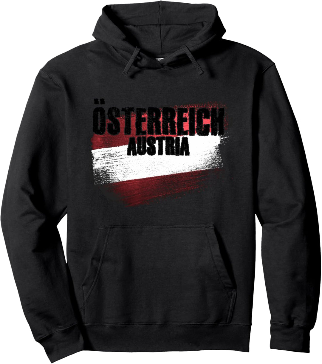 Österreich, Österreich Flagge Grunge Pullover Hoodie