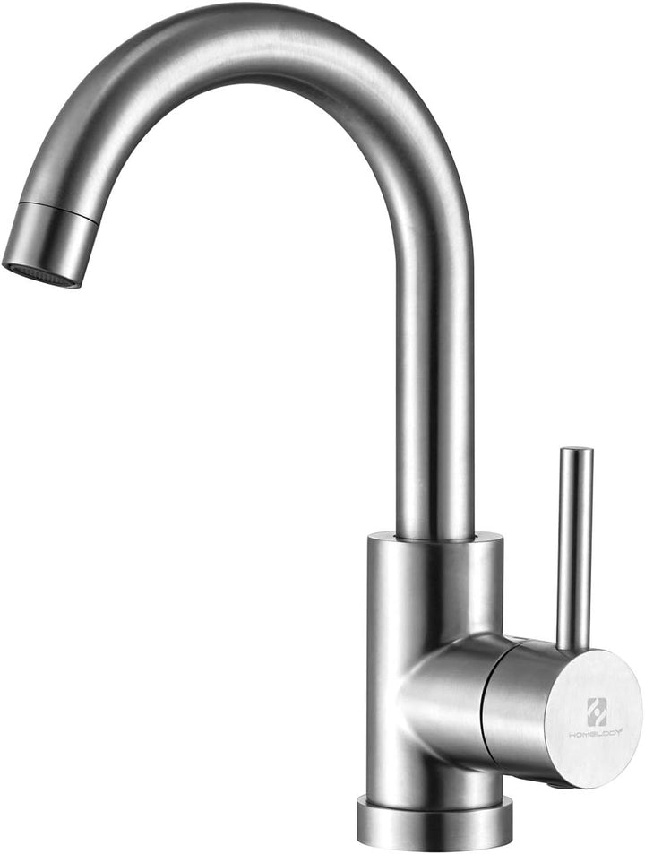 HOMELODY Niederdruck Wasserhahn Bad/Küche 360° Drehbar Badarmatur Küchenwasserhahn Einhebelmischer W