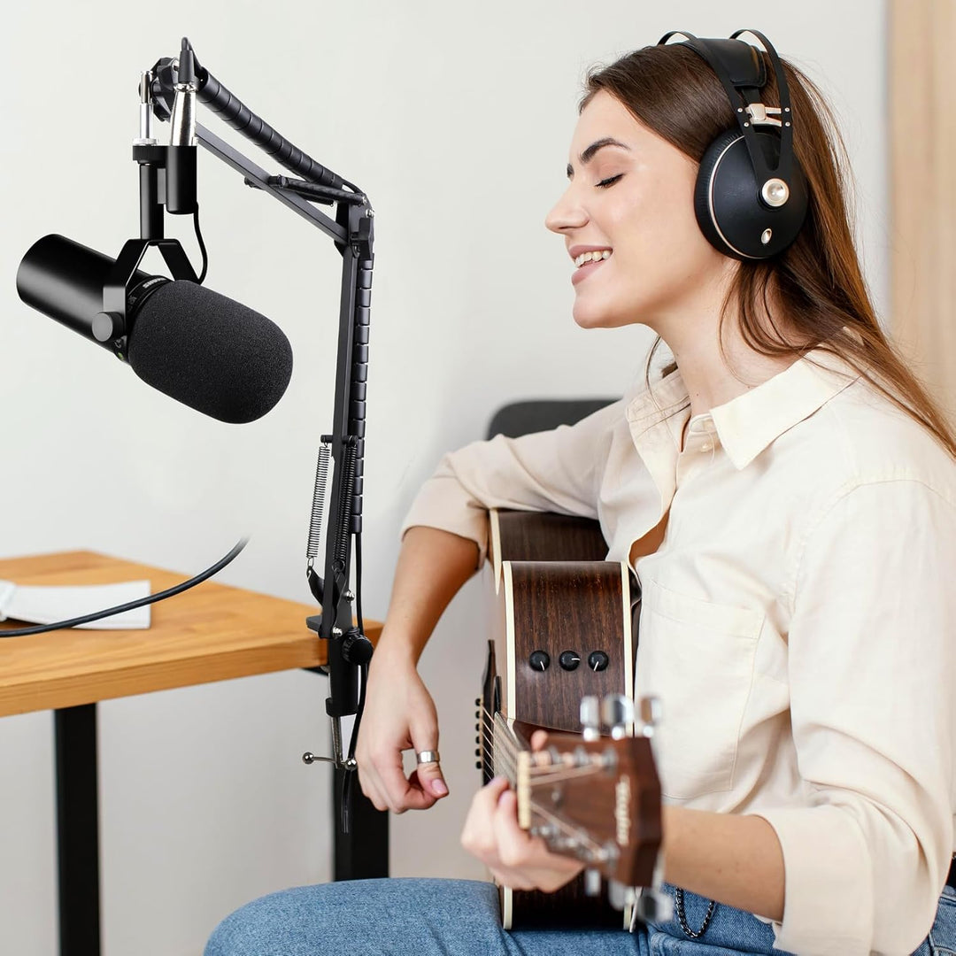 YOUSHARES SM7dB Mikrofonarm mit popschutz - Microphone Schwenkarmständer kompatibel mit Shure SM7dB