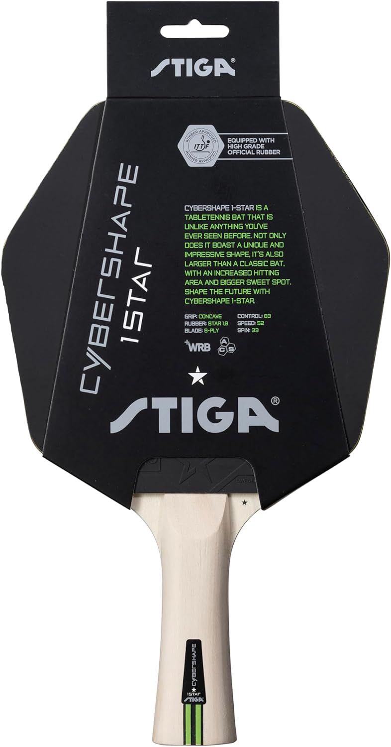 STIGA Tischtennisschläger Cybershape 1-Star - Optimaler Kontrolle und einzigartiger Form