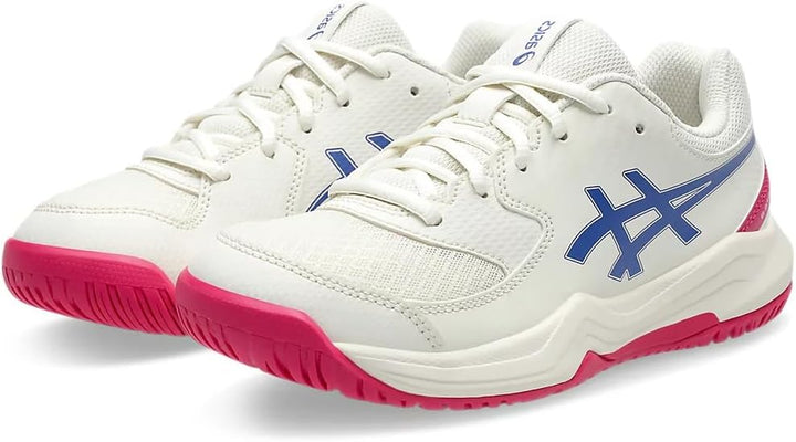 ASICS Jungen Gel-Dedicate 8 GsSneaker 34.5 EU Cream Dark Cobalt, 34.5 EU Cream Dark Cobalt