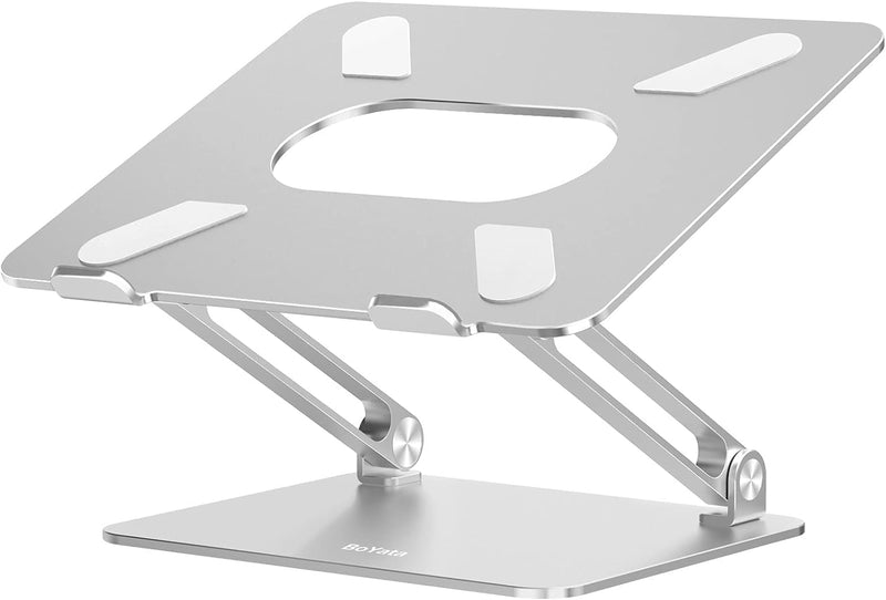 BoYata Laptop Ständer, Aluminium Höhenverstellbarer Belüfteter Laptophalter, Notebook Stand Kompatib