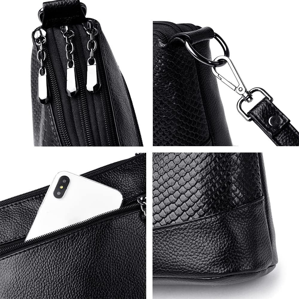 Coolives Damen Umhängetasche aus PU-Leder Kleine Hobo Schultertasche Handtasche Elegant Henkeltasche