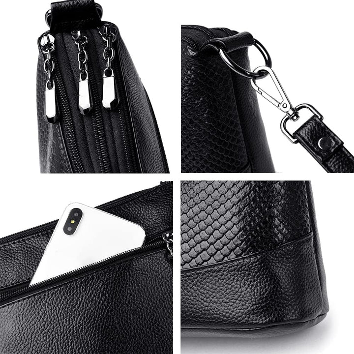 Coolives Damen Umhängetasche aus PU-Leder Kleine Hobo Schultertasche Handtasche Elegant Henkeltasche