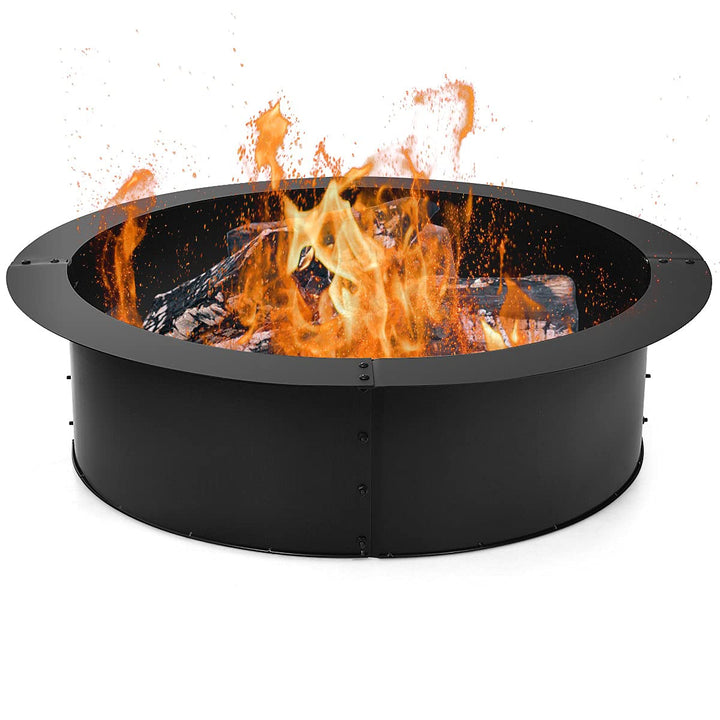 COSTWAY Feuerschale, 92 cm aussen 77 cm innen, Feuerschalen für den Garten, runde Feuerstelle Outdoo