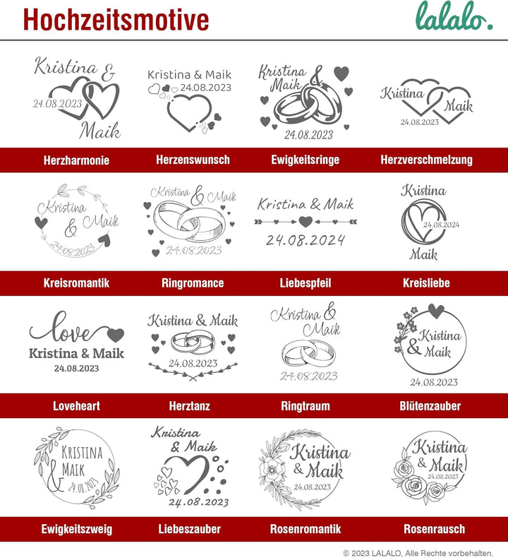LALALO Leonardo Keksdose mit Gravur als Hochzeit Geschenk, Keksglas/Bonbonglas personalisiert als Ho