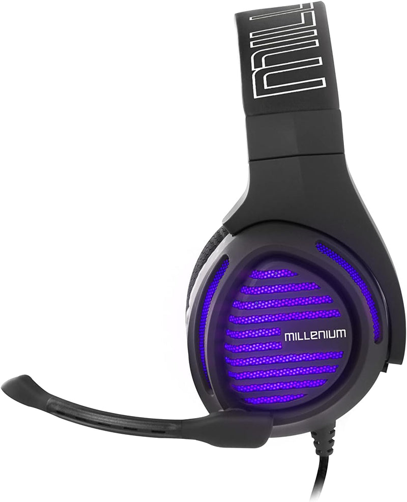 Millenium Gaming Headset mit Klinkenanschluss 3,5mm, Headset mit Mikrofon und LED für Konsolen und a