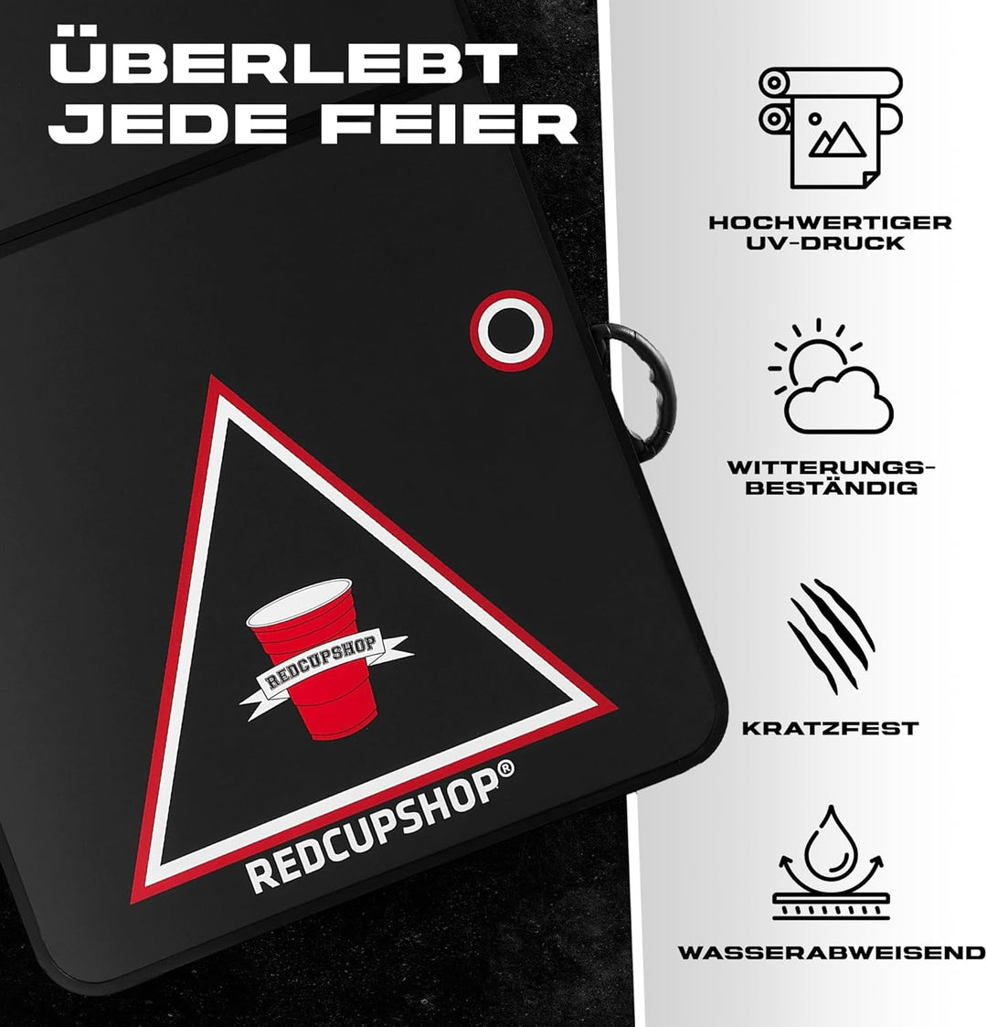 Bierpong Tisch | Klappbar & Tragbar | Wasserabweisend & Kratzfest | Partyspiel für Erwachsene nur Ti