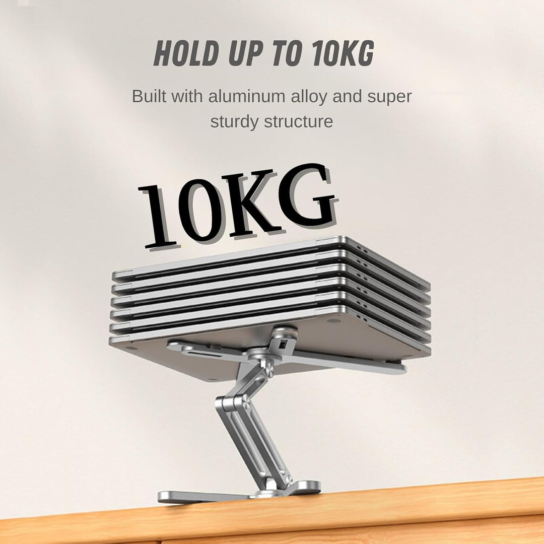 Laptopständer Mit 360° Drehbarer Basis, Höhenverstellbarer Laptopständer, Ergonomischer Faltbarer La