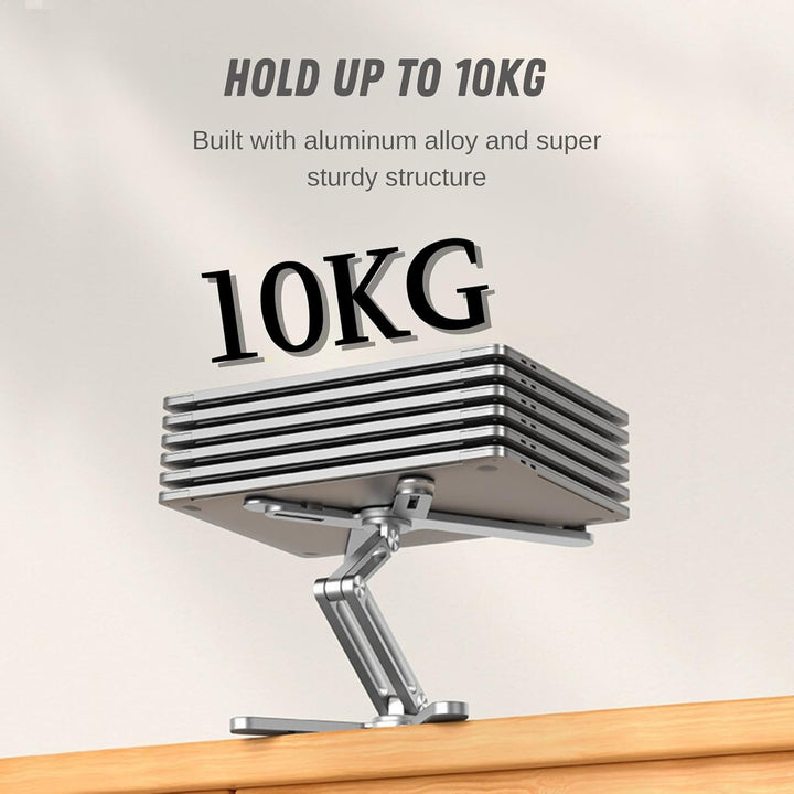 Laptopständer Mit 360° Drehbarer Basis, Höhenverstellbarer Laptopständer, Ergonomischer Faltbarer La