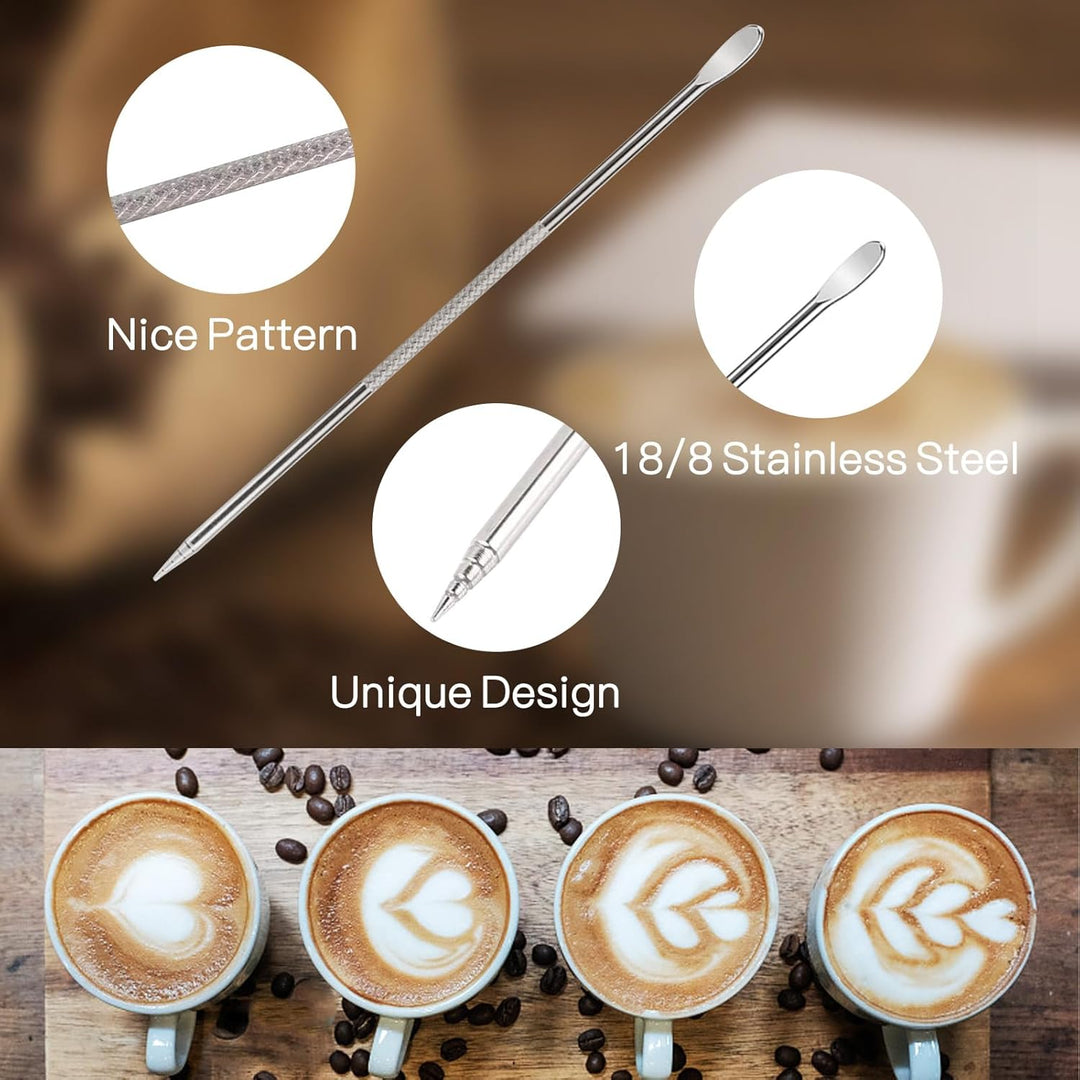 Milchkännchen, 12oz Edelstahl Milchkännchen Tasse Dampfkanne, Milchkaffee Cappuccino Latte Kunst, Da