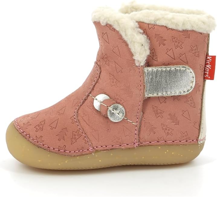 Kickers Mädchen Windy Stiefelette 22 EU Roségold Fantasie, 22 EU Roségold Fantasie