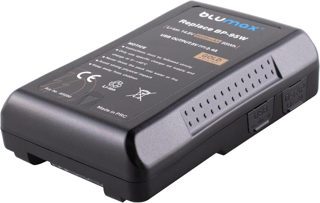 Blumax Gold Akku kompatibel mit Sony BP-V145 (LG Zellen) 9600mAh 14,8V, BP-V145
