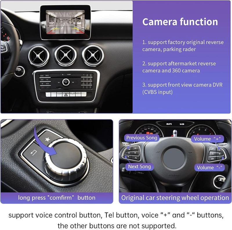 Road Top Wireless Carplay Nachrüstsatz Decoder, Android Auto Modul Empfänger Box für Mercedes Benz C