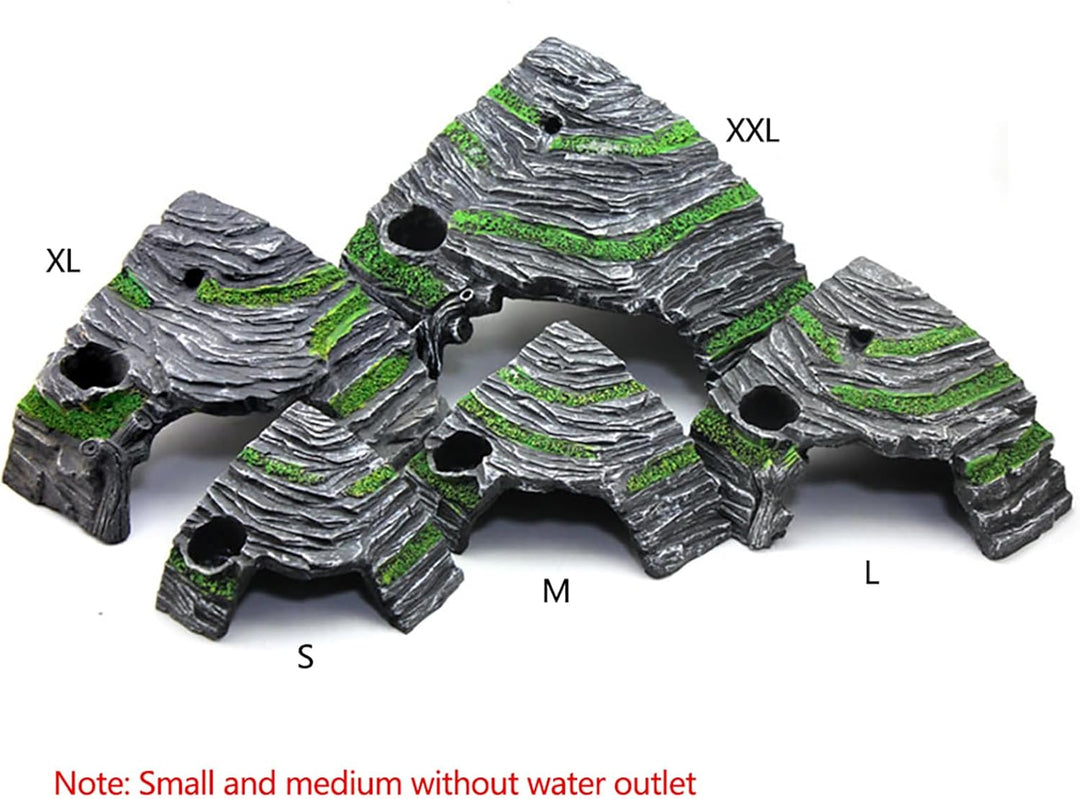 OMEM Reptilienbox Unterschlupf Terrarium Versteck Höhlen Schildkröte Rampe Basking Platform Habitat