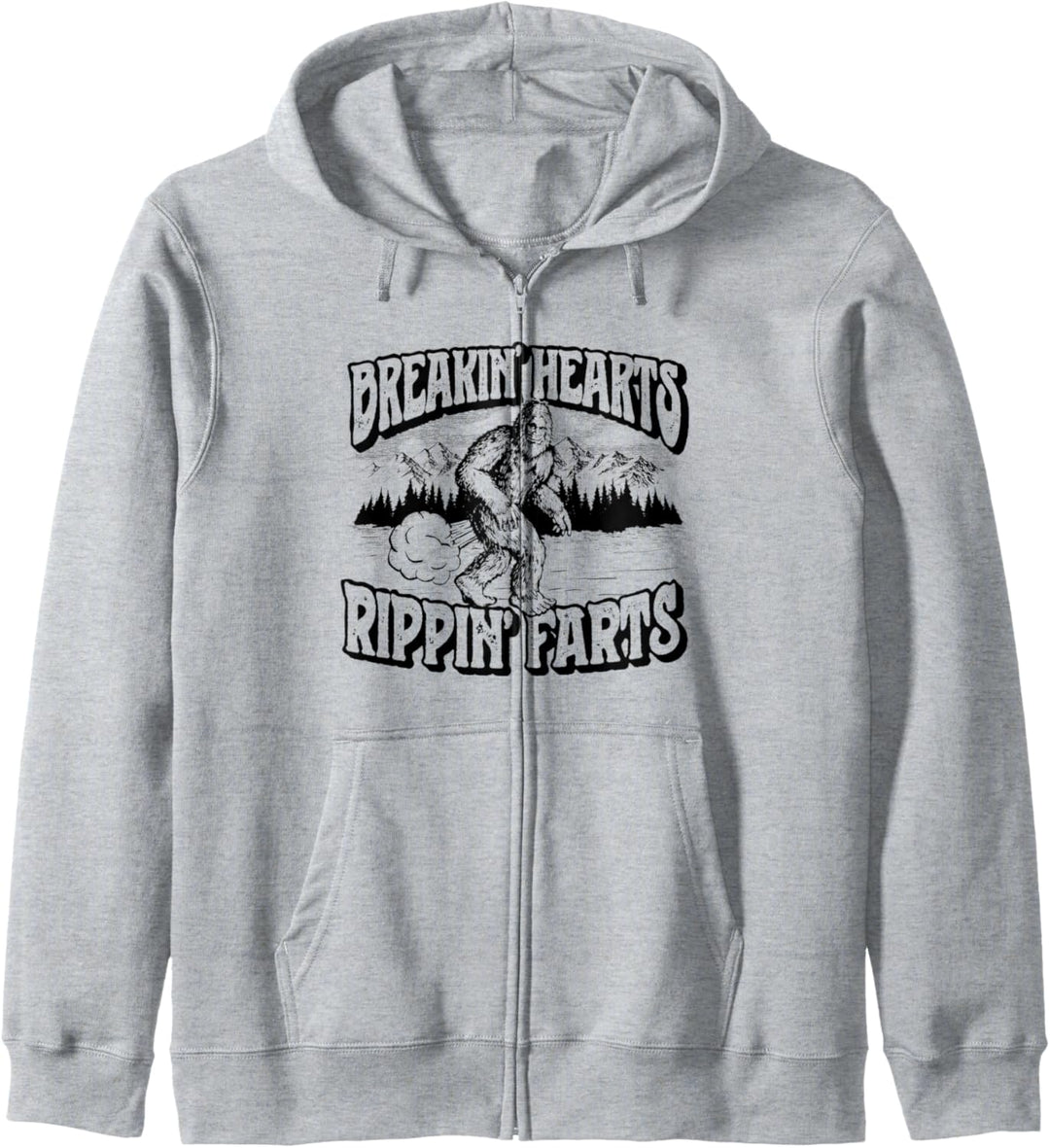 Breaking Hearts, Rippin' Farts Funny Sasquatch Bigfoot 80s Kapuzenjacke