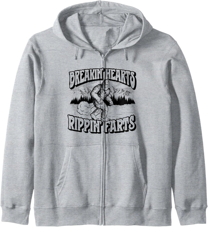 Breaking Hearts, Rippin' Farts Funny Sasquatch Bigfoot 80s Kapuzenjacke