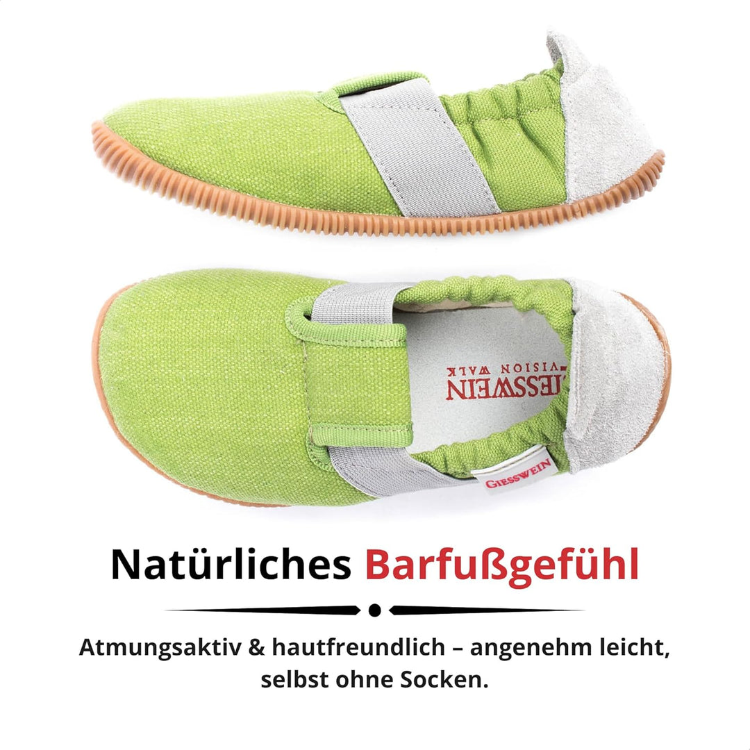Giesswein Kinder Hausschuhe Söll Slim-Fit - Baumwoll Slippers für Mädchen & Jungen, rutschfeste Kind