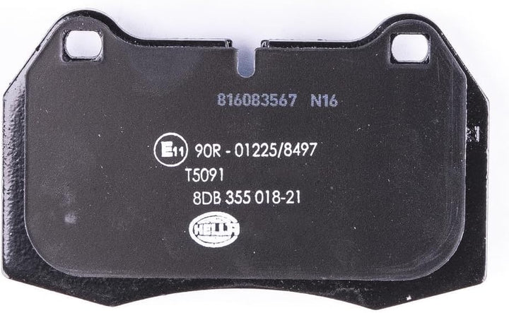 HELLA PAGID 8DB 355 018-211 Bremsbelagsatz - T5091 - Dicke/Stärke: 18mm - Bremssystem: Brembo - für