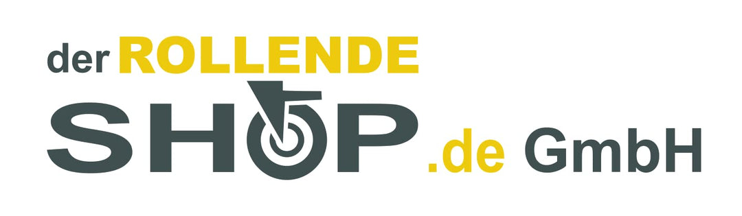 der ROLLENDE SHOP - Rollensatz - 2 Lenkrollen mit Feststeller und 2 Lenkrollen 125 mm Elastik "Blue