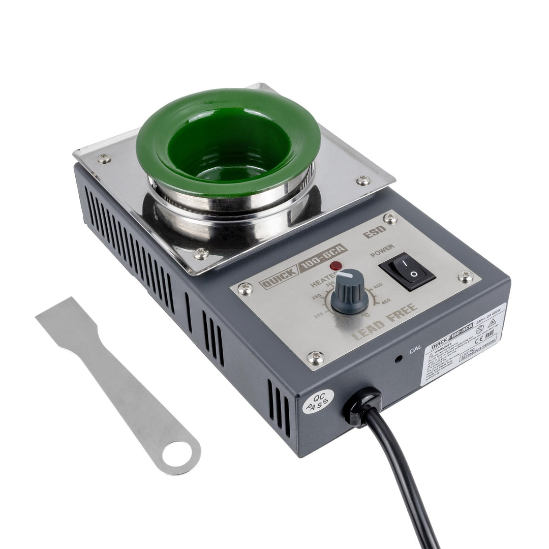QUICK sensorgeregelter Löttiegel Titanium beschichtet 400 W Lötbad mit Ø54 mm 150-450°C für bleifrei