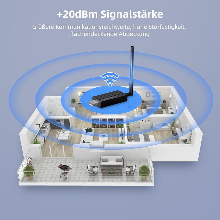 AVATTO Zigbee 3.0 Gateway, Home Assistant Gateway,Zigbee2mqtt Gateway, CC2652P-Chip, für Zigbee2MQTT
