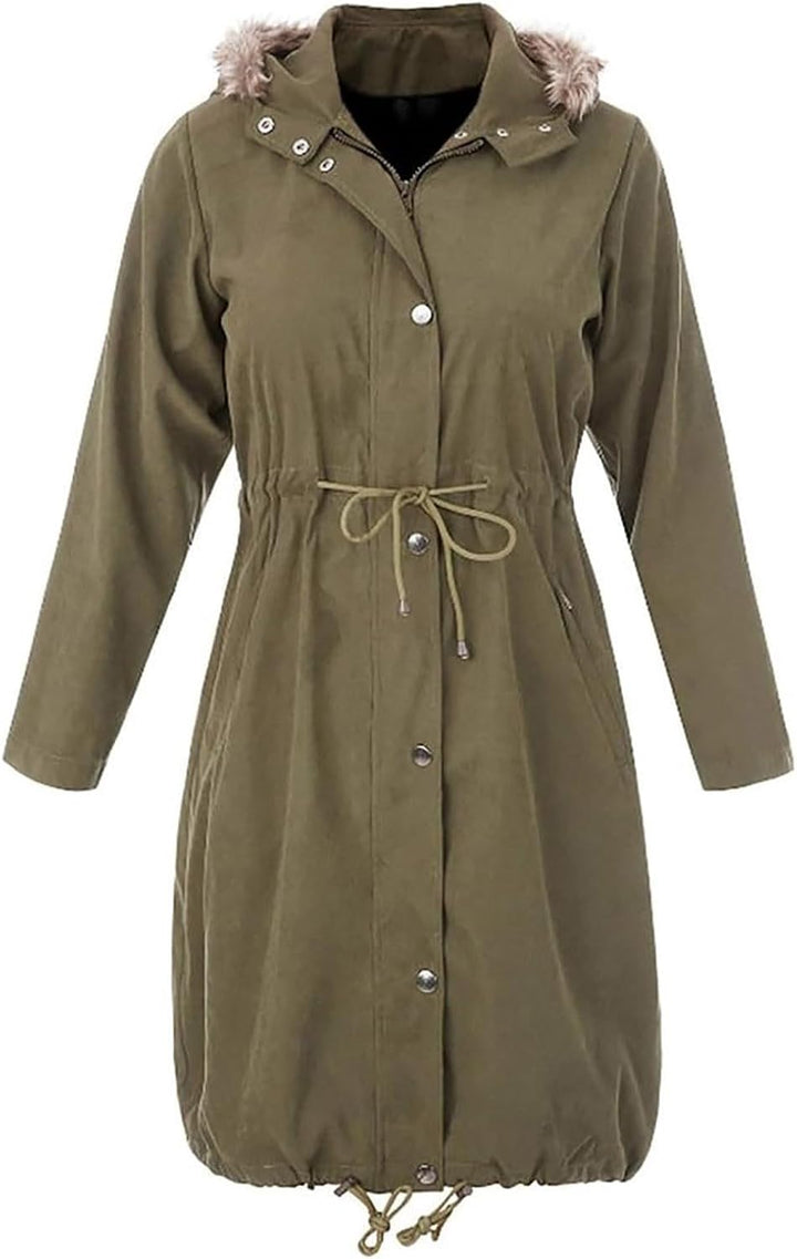 YIzdegg Jacke Mit Babyeinsatz Tragejacke Umstandsjacke Fleecejacke Mit Pelzkragen Baumwolljacke Warm