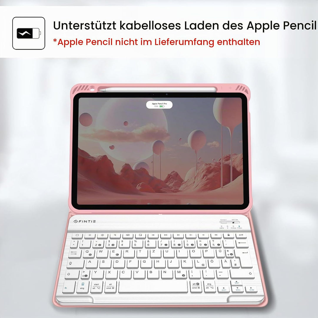FINTIE Hülle mit Tastatur für iPad Air 11 Zoll M4/M3/M2 (2026/2025/2024), iPad Air 5./4. Gen 10,9 Zo