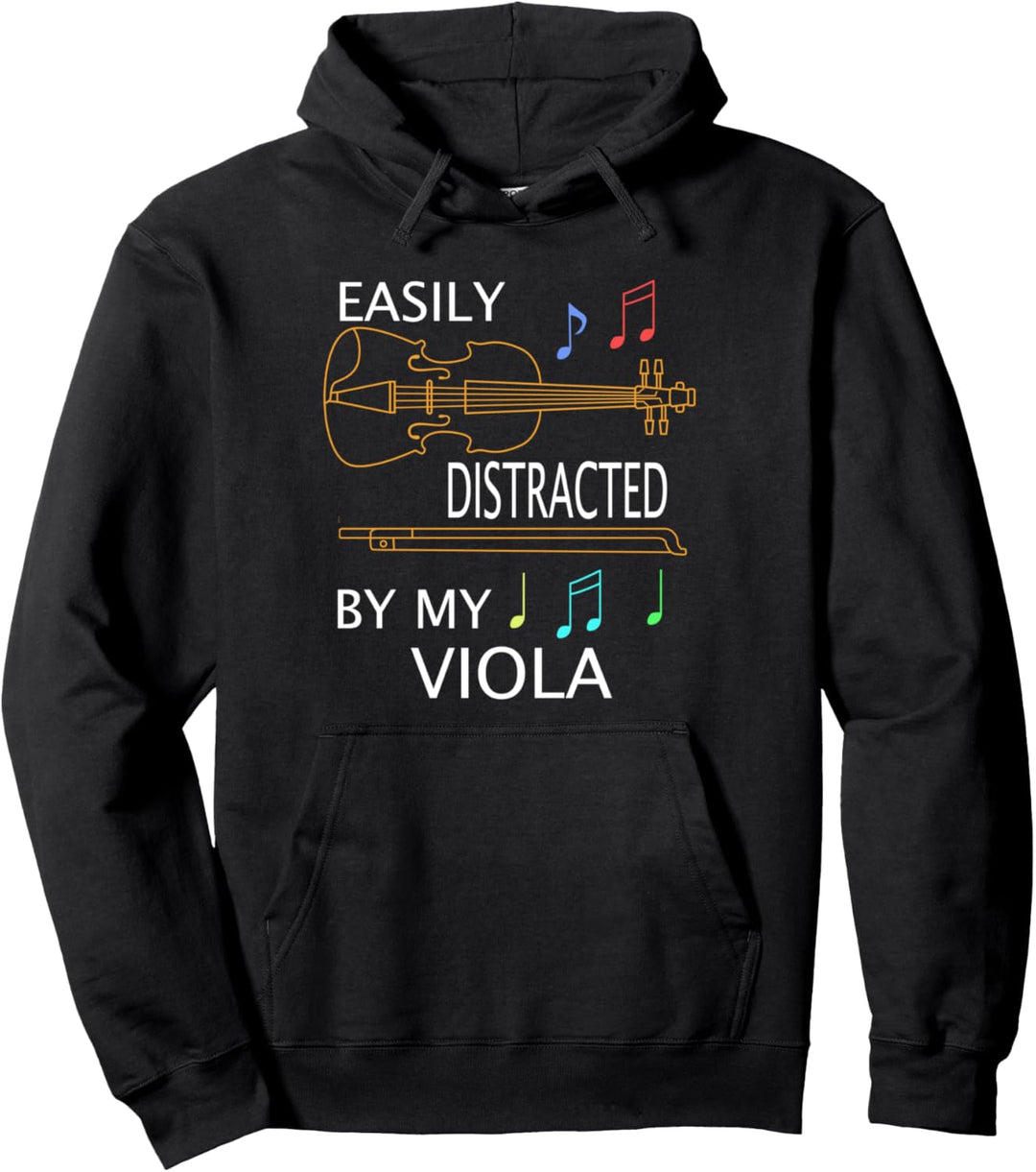 Abgelenkt durch Bratsche Lustiger Musiker Bratschist Pullover Hoodie