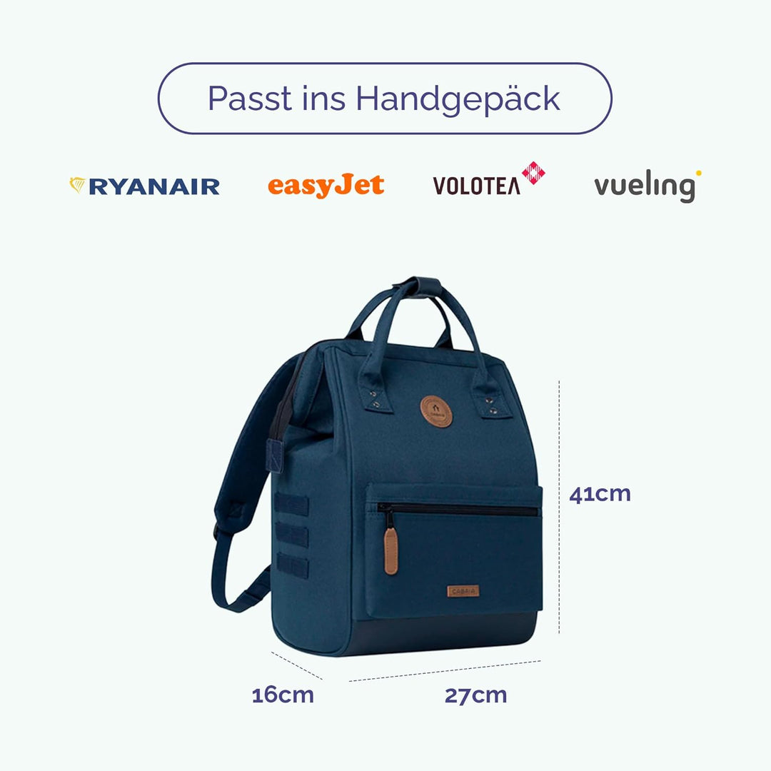 Cabaïa - Adventurer Rucksack Singapur Medium 18L - Wasserabweisend - Laptopfach bis zu 13 Zoll - 2 V