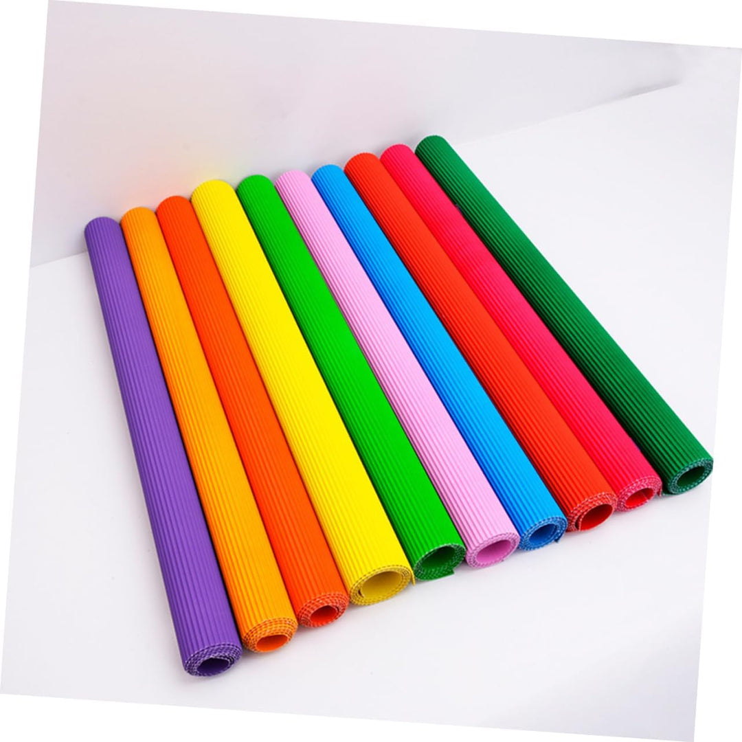 NUOBESTY 20 Stück Buntes Wellpapier A4 Für Diy Bastelarbeiten Kreatives Handwerkspapier Für Schule K