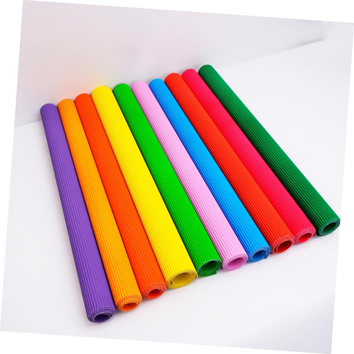 NUOBESTY 20 Stück Buntes Wellpapier A4 Für Diy Bastelarbeiten Kreatives Handwerkspapier Für Schule K