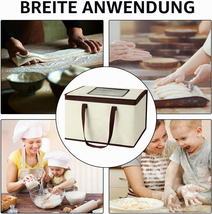Brot Gärbox mit Heizung, Brot Gärbox Sauerteig Brot Gärschrank 35L Faltbare Teiggärbox mit Einstellb