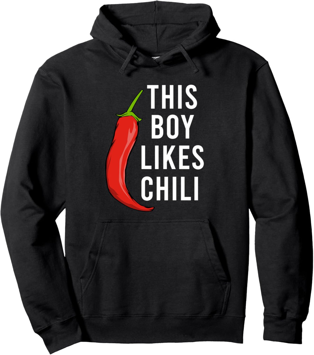 Pepper Spicy Food Lustiger Spruch Junge mag Chili Pullover Hoodie