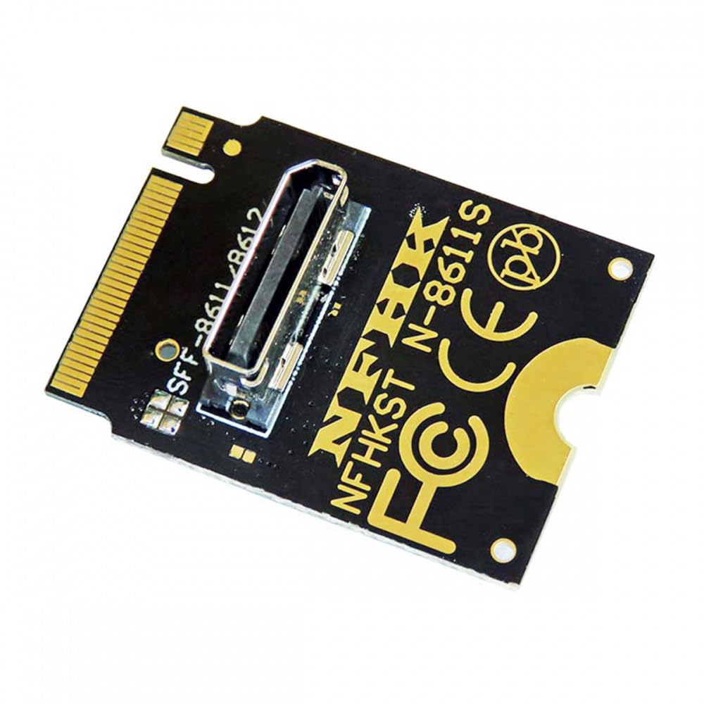 CY Adapter 2230 PCI-E4.0 M.2 M-Key zu Oculink SFF-8612 SFF-8611 Vertikaler Host-Adapter für NVME U.2