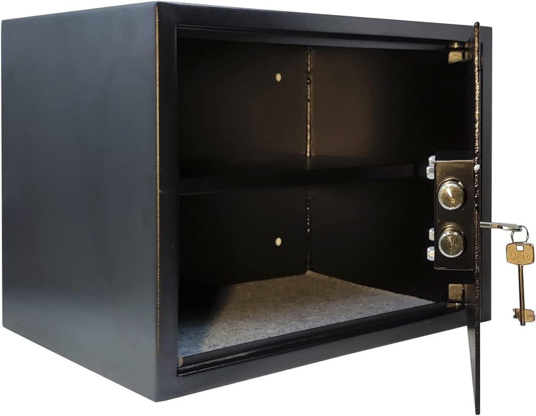 Genie Hand | Mechanische Möbeltresor für Zuhause mit Schlüssel, Tresor Safe – Doppelbartschloss Extr