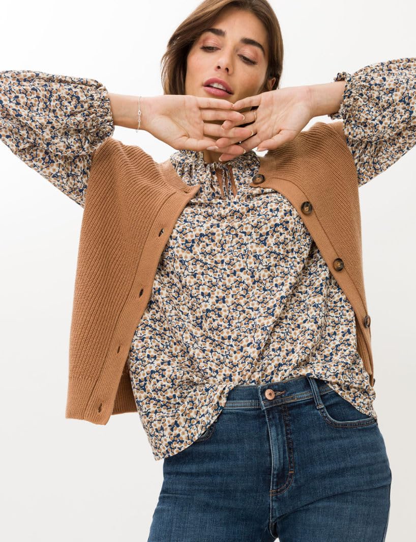 BRAX Damen Style Eve Wollmix Lässiger Optik Strickjacke
