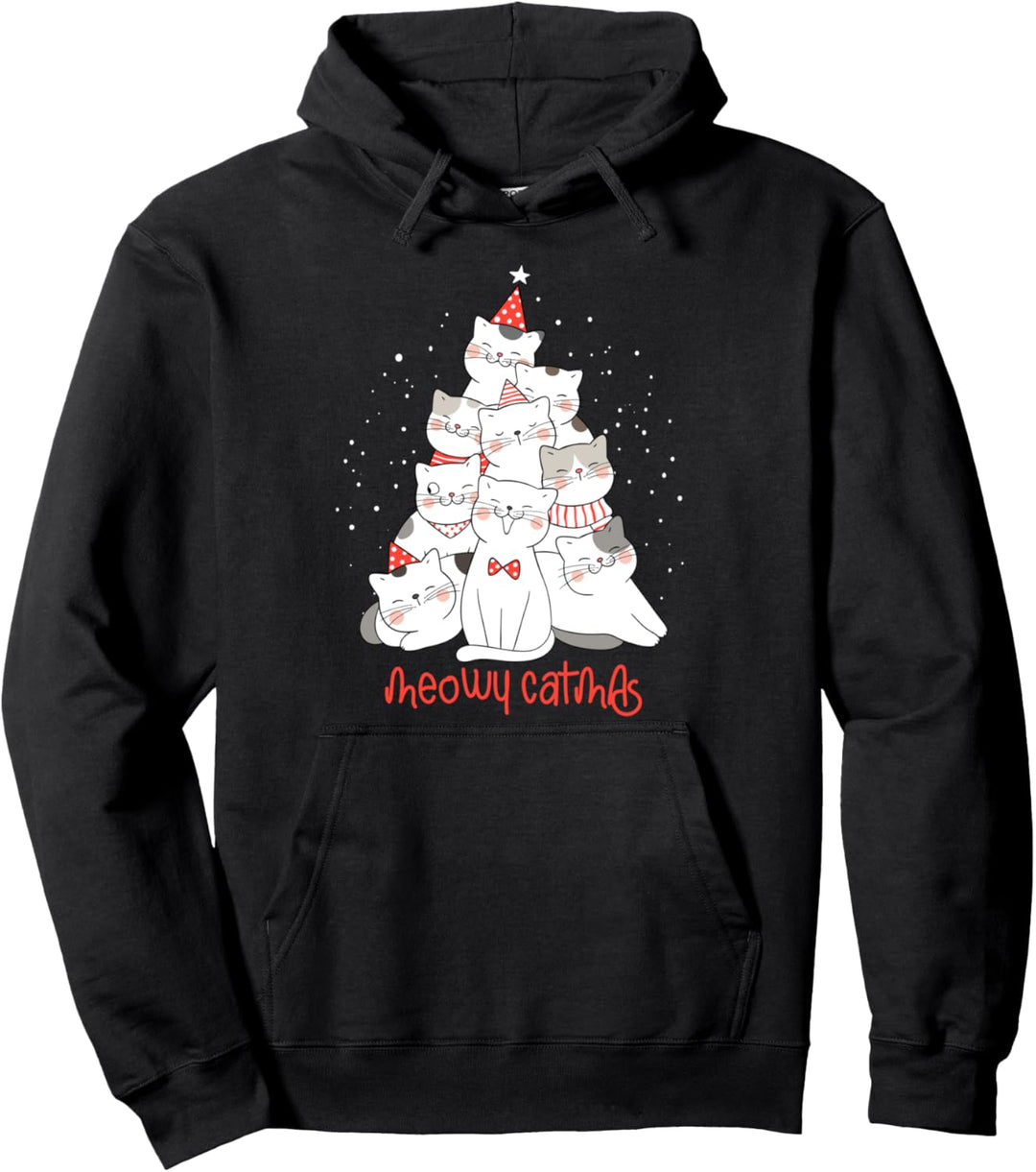 Katze, Kätzchen, mauhafte Katzen, Weihnachten, Weihnachtsmann, Weihnachtsmann-Katzen Pullover Hoodie