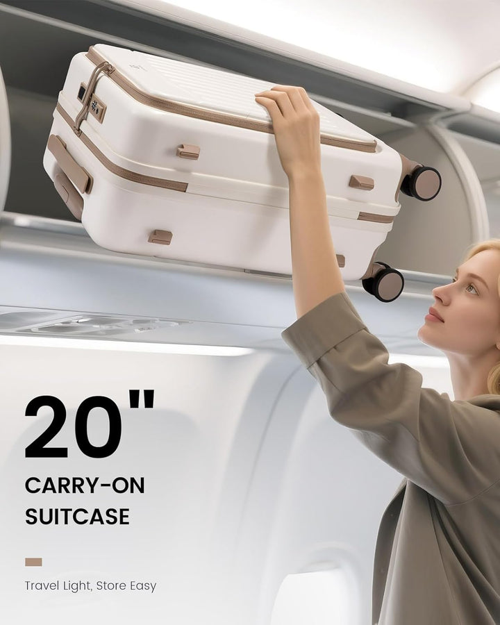 LOVEVOOK Handgepäck Koffer mit TSA, 100% PC Rollkoffer Reisekoffer Hartschalen, Klein Cabin Suitcase