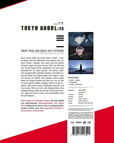 Tokyo Ghoul: re - Staffel 3 - Vol.1 - [Blu-ray] mit Sammelschuber, Blu-ray