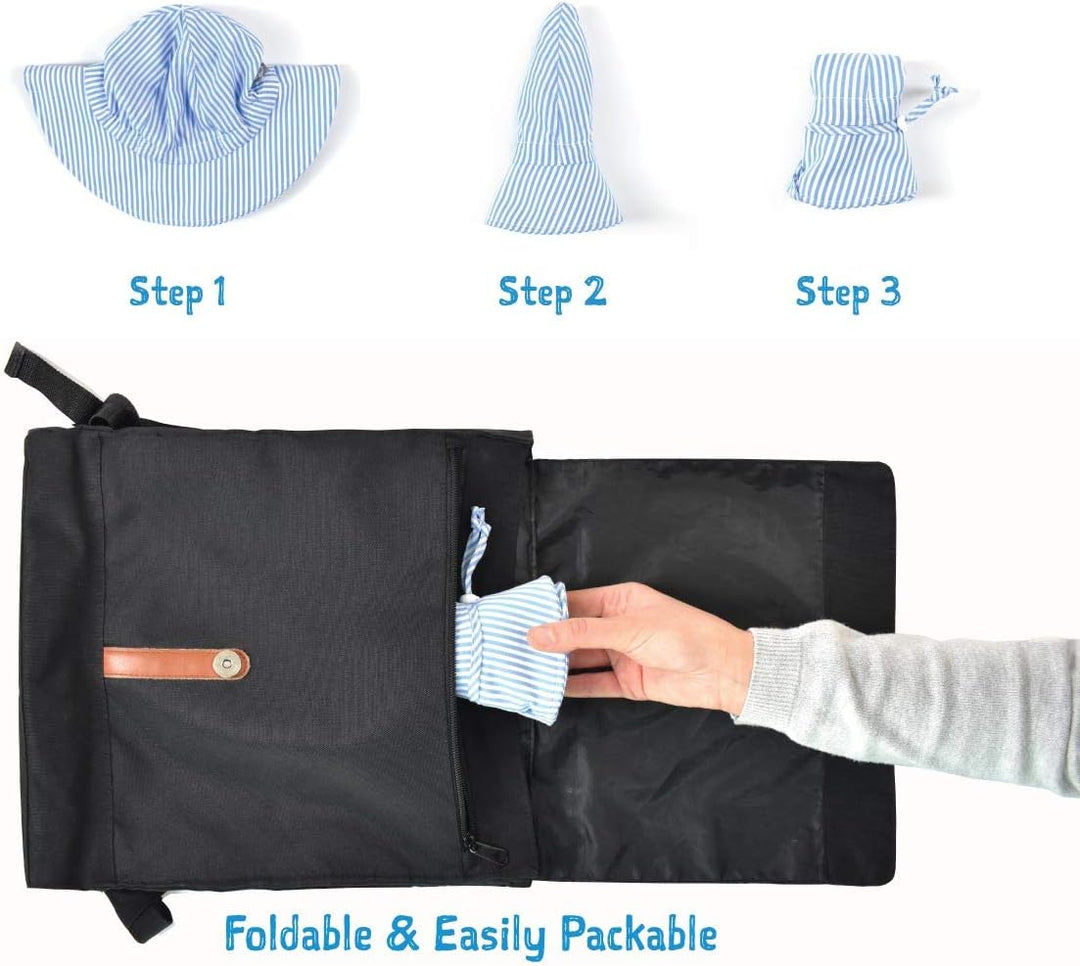 Jan & Jul Grow-with-Me Baumwoll-Flapper Sonnenhut für Babys und Kinder 0-6 Monate Punkte, 0-6 Monate