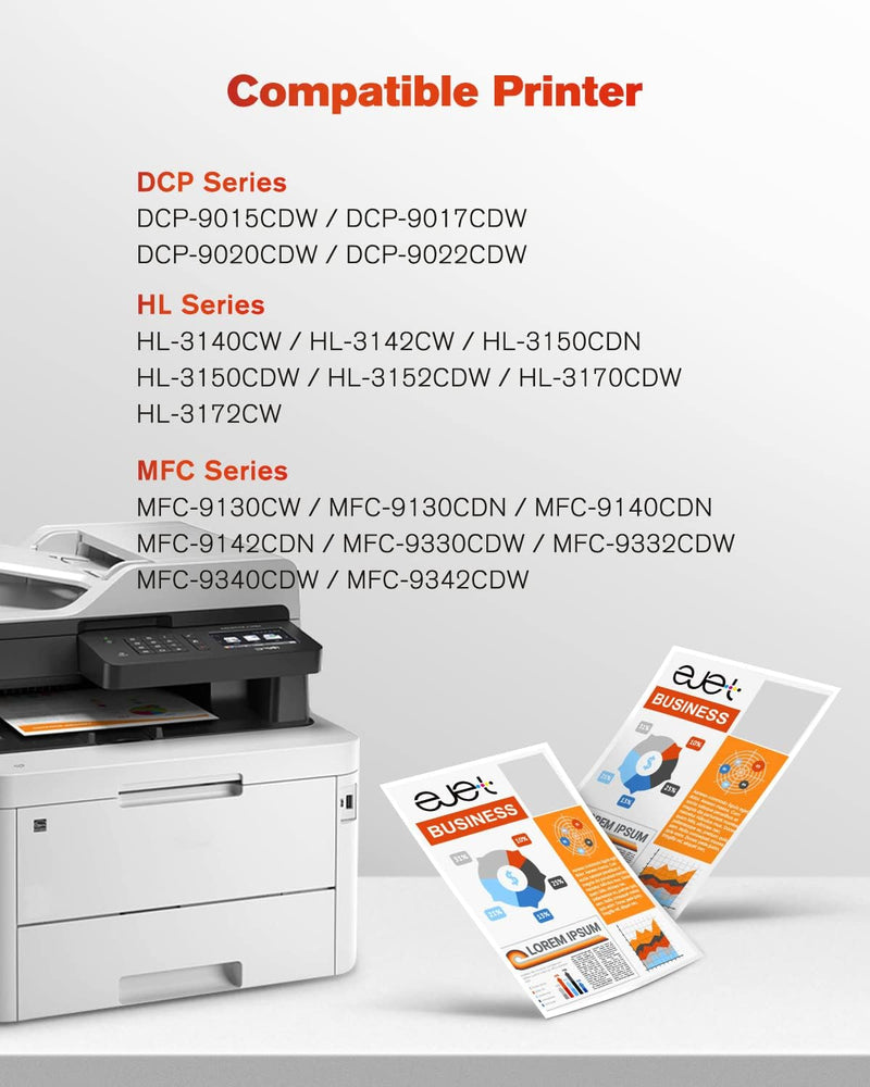 ejet TN241 TN245 Toner Kompatibel für Brother TN 241 TN-245 TN-242 TN-246 für Brother MFC 9332CDW To