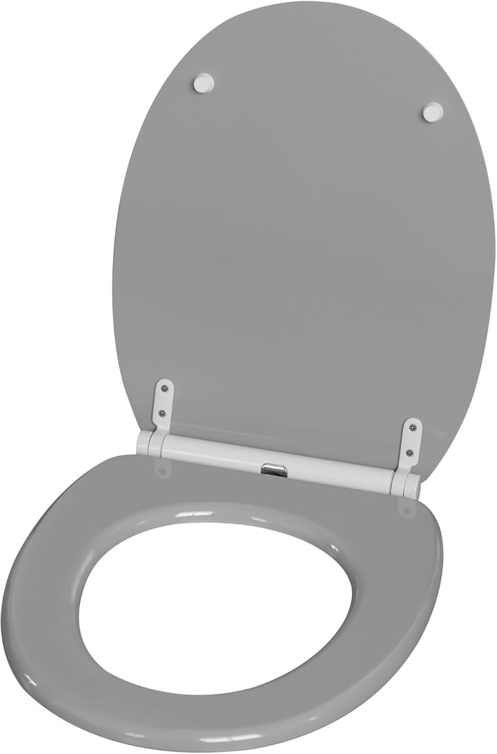 Sanilo WC Sitz mit Absenkautomatik & Schnellverschluss, Toilettendeckel per Knopfdruck abnehmbar, ei