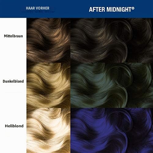 Manic Panic After Midnight Classic Creme, Vegan, Cruelty Free, Blue Semi Permanent Hair Dye 3 x 118m