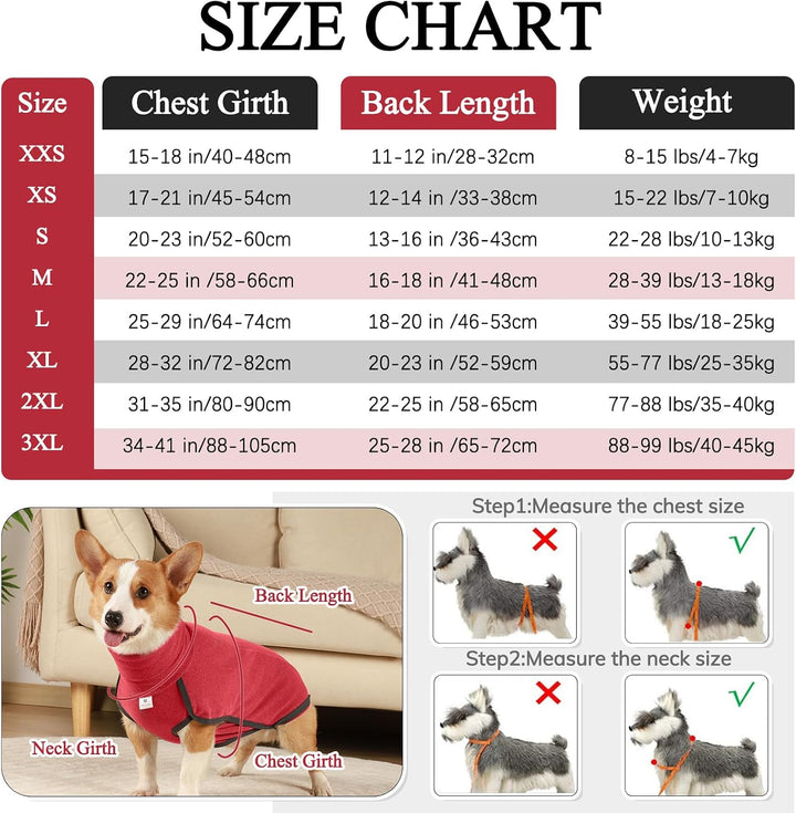 Hundepullover, warme &amp; leichte Fleecejacke für kleine, mittelgrosse &amp; grosse Hunde - wintertauglich,