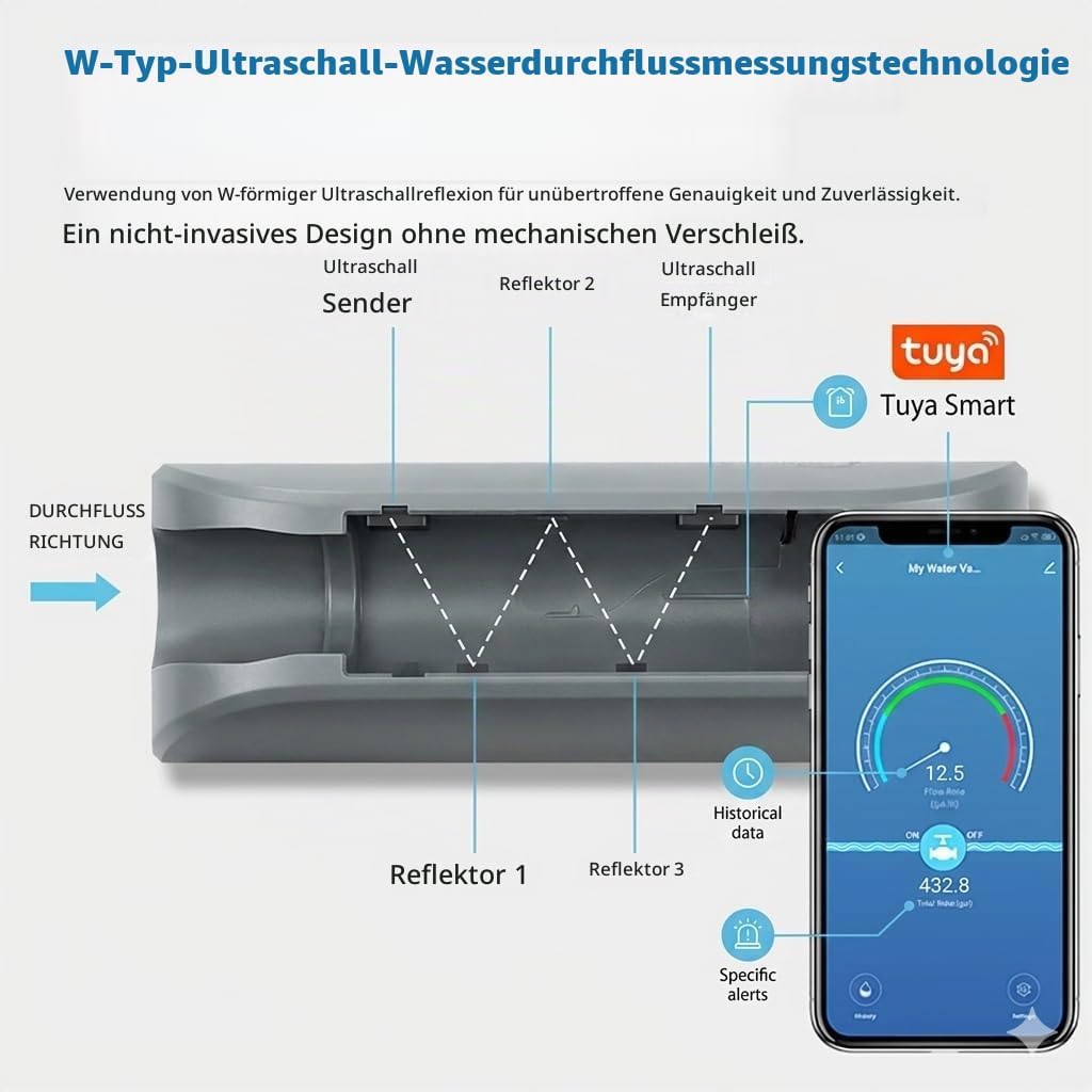 Haozee WiFi Smart-Wasserventil und automatische Abschaltung, Automatisierungsszene funktioniert mit